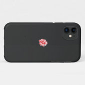 Een tekening van een rode bloem op een witte achte Case-Mate iPhone case (Achterkant (horizontaal))
