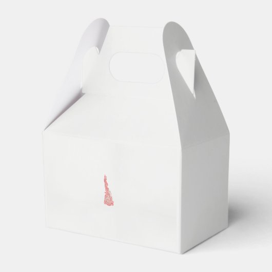 Een tekening van een vogel met bloemen erop bedankdoosjes (Voorkant Zijde)