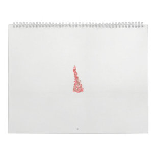 Een tekening van een vogel met bloemen erop kalender