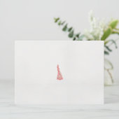 Een tekening van een vogel met bloemen erop save the date (Staand voorkant)