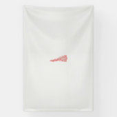 Een tekening van een vogel met bloemen erop spandoek (Verticaal)