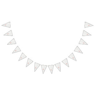 Een tekening van een vogel met bloemen erop vlaggetjes