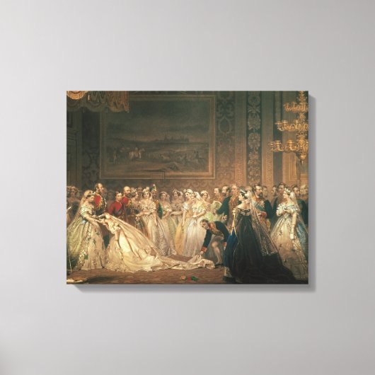 Een tekenkamer in St. James's Palace Canvas Afdruk (Voorkant)