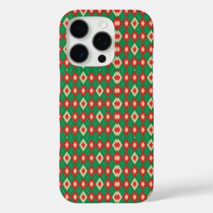 Een telefoonhoesje met een levendig geometrisch pa iPhone 16 pro hoesje