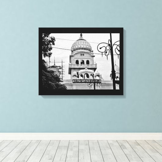 Een tempel in India Canvas Afdruk (Insitu (Houten vloer))