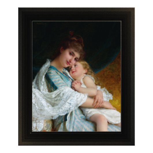 Een Tender Embrace van Emile Munier Foto Afdruk (Voorkant)