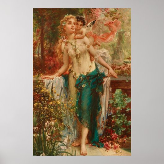 Een Tender Moment door Hans Zatzka - poster (Voorkant)