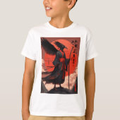 Een tengu met scharlakenrood lichaam t-shirt (Voorkant)