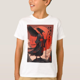 Een tengu met scharlakenrood lichaam t-shirt