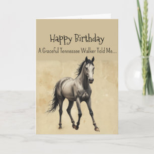 Een Tennessee Walking Horse-persoonlijkheid Verjaa Kaart