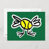 Een tennisbriefkaart per post verzenden briefkaart (Voorkant / Achterkant)