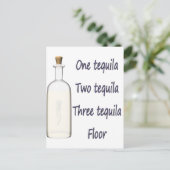 Eén tequila Twee tequila Drie tequila Vier Briefkaart (Staand voorkant)