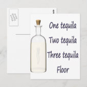 Eén tequila Twee tequila Drie tequila Vier Briefkaart (Voorkant / Achterkant)