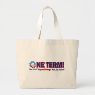 Eén term hoe hoop en verandering werken grote tote bag