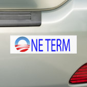 Eén termijn bumpersticker (Op auto)