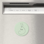 Een tevreden Kat Magnet (Insitu (Vaatwasser))