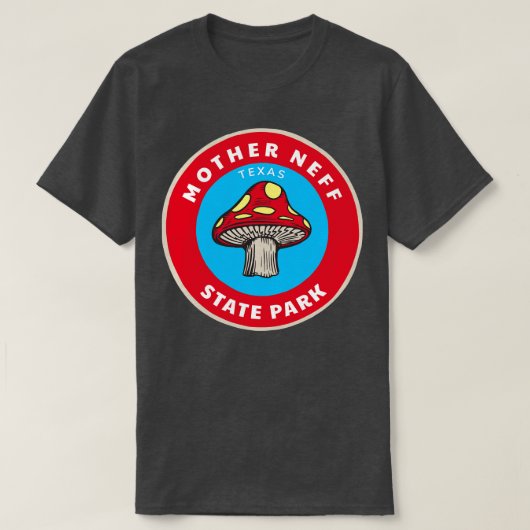 Een Texaanse paddenstoel in Mother Neff State Park T-shirt (Design voorkant)