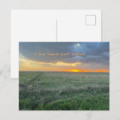 Een Texas Panhandle Zonsondergang Ongefilterd Briefkaart (Voorkant / Achterkant)