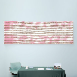 Een textiel met een patroon van roze en wit spandoek