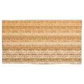 Een  textielontwerp met sinaasappel en wit kussensloop (Voorkant-Links)