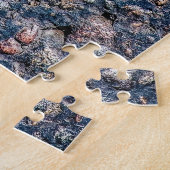 Een Textuur Van Verse Asfalt En Grind Keien Legpuzzel (Zijkant)