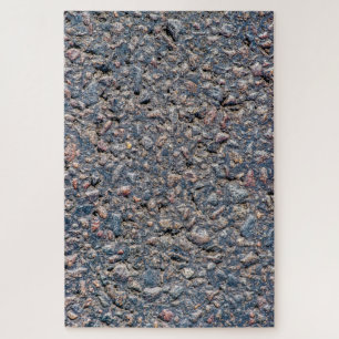 Een Textuur Van Verse Asfalt En Grind Keien Legpuzzel