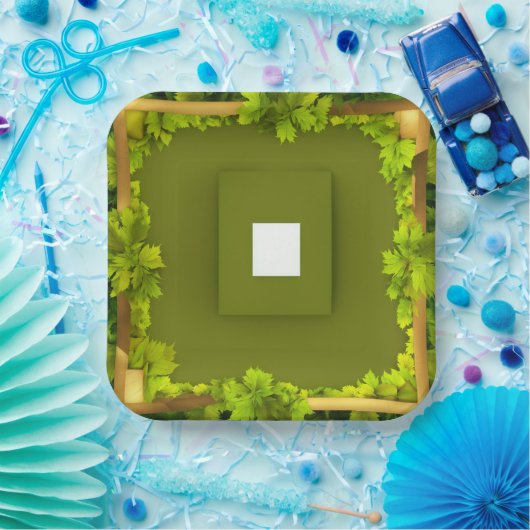 Een textuur voor cubemap 3 zijkanten projectie met papieren bordje (Feest)