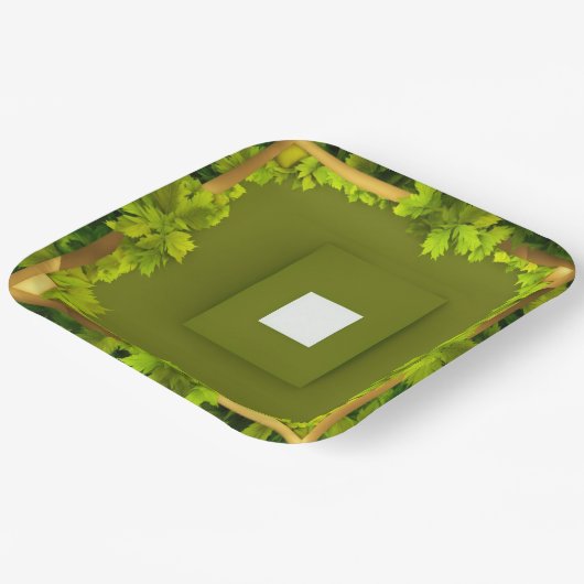 Een textuur voor cubemap 3 zijkanten projectie met papieren bordje (Gebogen)