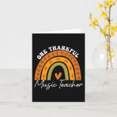 Een Thankful Music Teacher Rainbow Herfst Thanksgi Kaart (Gele Bloem)