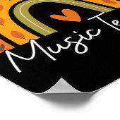 Een Thankful Music Teacher Rainbow Herfst Thanksgi Poster (Hoek)