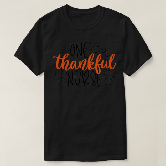Een Thankful Nurse Thanksgiving Turkey Scrub Herfs T-shirt (Design voorkant)