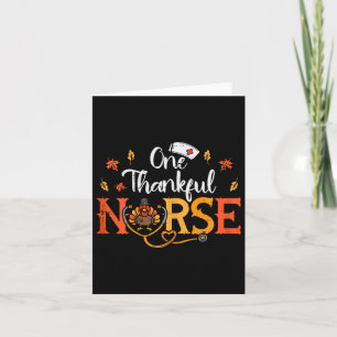 Een Thankful Nurse Turkey Thanksgiving Scrub Top F Kaart