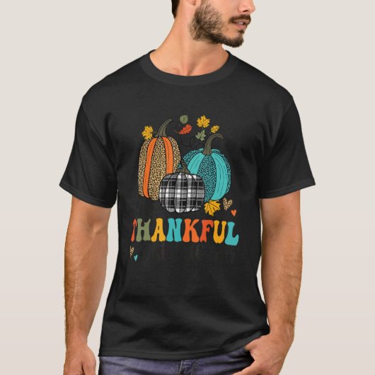 Een Thankful Postal Worker Pumpkins Thanksgiving F T-shirt (Voorkant)