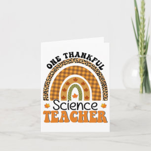 Een Thankful Science Teacher Groovy Thanksgiving R Kaart