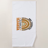 Een Thankful Science Teacher Groovy Thanksgiving R Strandlaken (Voorkant)