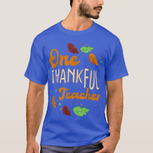 Een Thanksgivi Herfst leraar najaar Turkije T-shirt