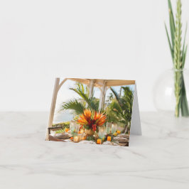 Een Thanksgiving feest in een tropische omgeving Bedankkaart