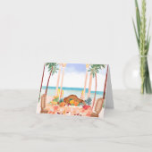 Een Thanksgiving feest in een tropische omgeving Bedankkaart (Voorkant)