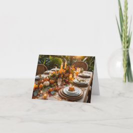 Een Thanksgiving feest in een tropische omgeving Bedankkaart