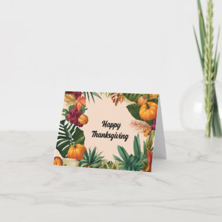 Een Thanksgiving feest in een tropische omgeving Bedankkaart