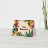 Een Thanksgiving feest in een tropische omgeving Bedankkaart (Voorkant)