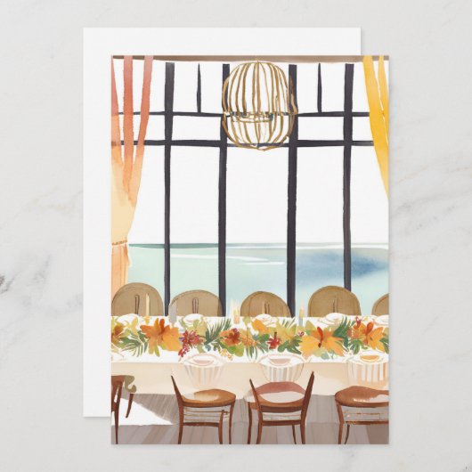 Een Thanksgiving feest in een tropische omgeving Feestdagenkaart (Voorkant / Achterkant)