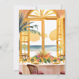 Een Thanksgiving feest in een tropische omgeving Feestdagenkaart