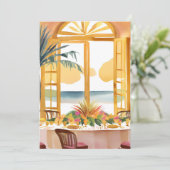 Een Thanksgiving feest in een tropische omgeving Feestdagenkaart (Staand voorkant)