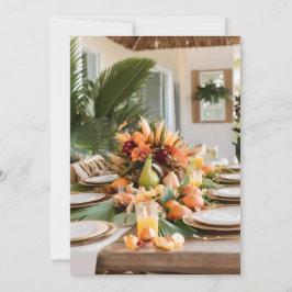 Een Thanksgiving feest in een tropische omgeving Feestdagenkaart