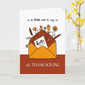 Een Thanksgiving Hallo voor Say Kaart (Gele Bloem)