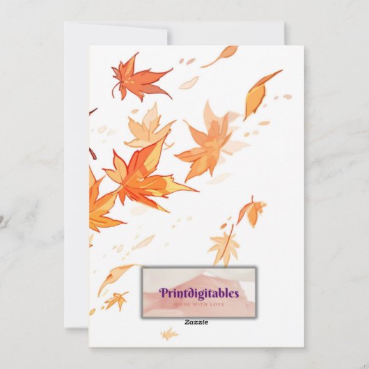 Een Thanksgiving Kaart om je hart op te warmen (Achterkant)