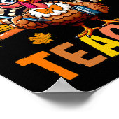 Een Thanksgiving met dankbare leraar in Turkije Poster (Hoek)