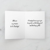 EEN **THANKSGIVING TOAST*** NAAR ***MIJN VROUW*** FEESTDAGEN KAART (Binnen)