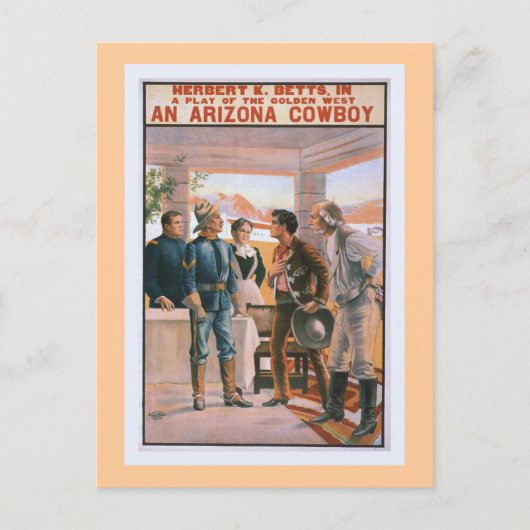 Een  theater van Arizona Cowboy Briefkaart (Voorkant)